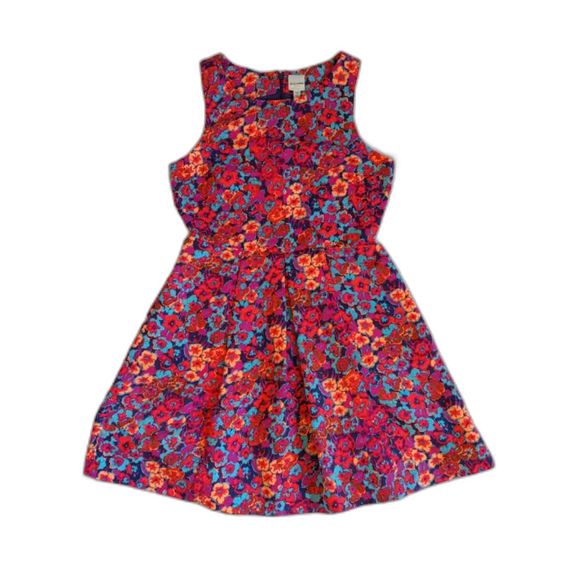 Tracy Reese Bright Floral A-Line Sleeveless Knee-Length Fit & Flare Dress - 6 - Picture 1 of 11